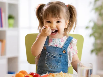 Speech pathologist reviewing 2.5-year-old developmental milestones at the Balmain clinic